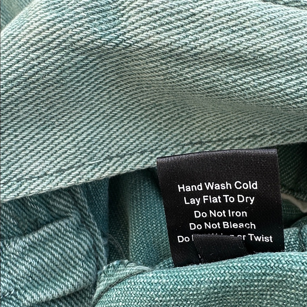 POL fringe turquoise/olive woman's Jean Jacket - Picture 9 of 10